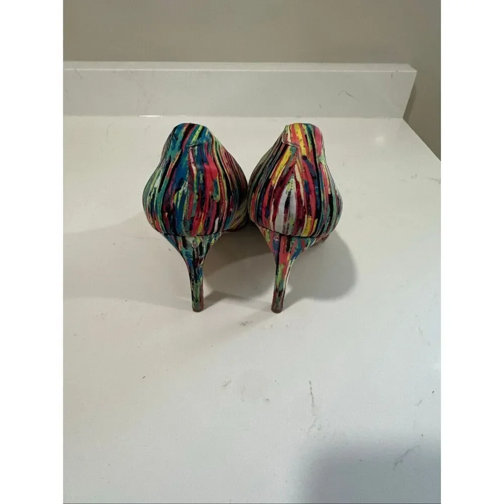 Prabal Gurung for Target Multicolor Striped Stiletto Pumps Size 10